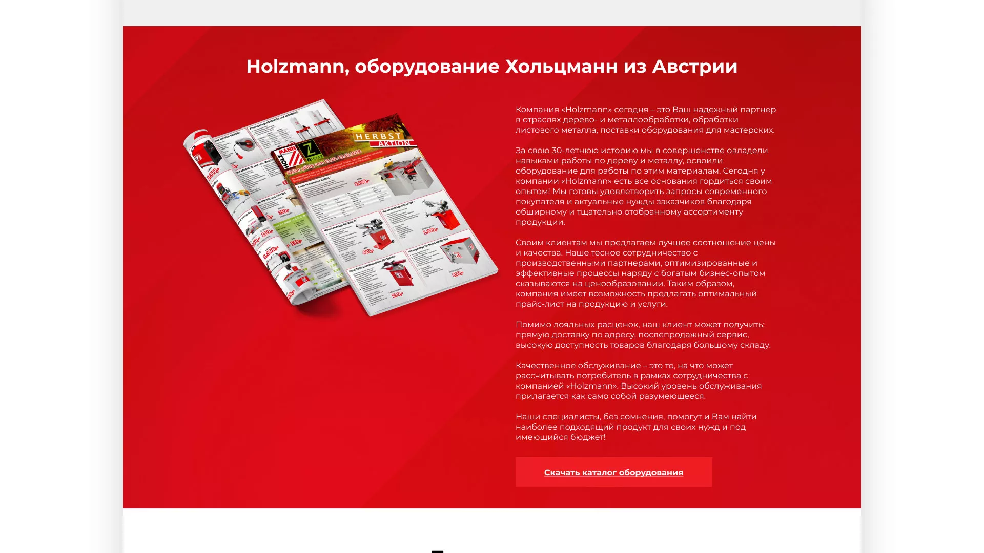 Создание сайта компании «HOLZMANN Maschinen GmbH» в Бирске