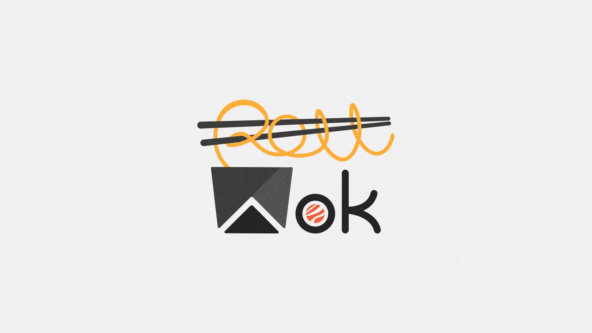 Разработка логотипа суши-бара «Roll Wok Club» в Бирске