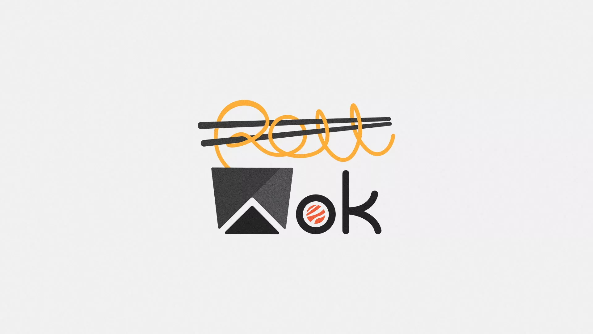 Разработка логотипа в Бирске для суши-бара «Roll Wok Club»